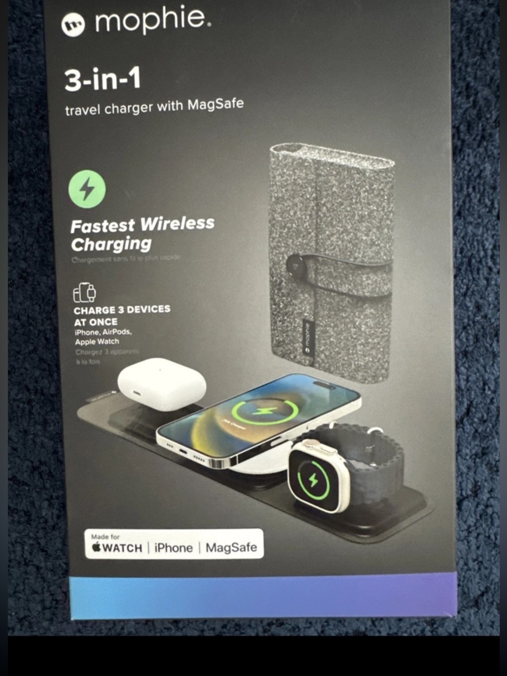 mophie 3-in-1 MagSafe Charger – Black